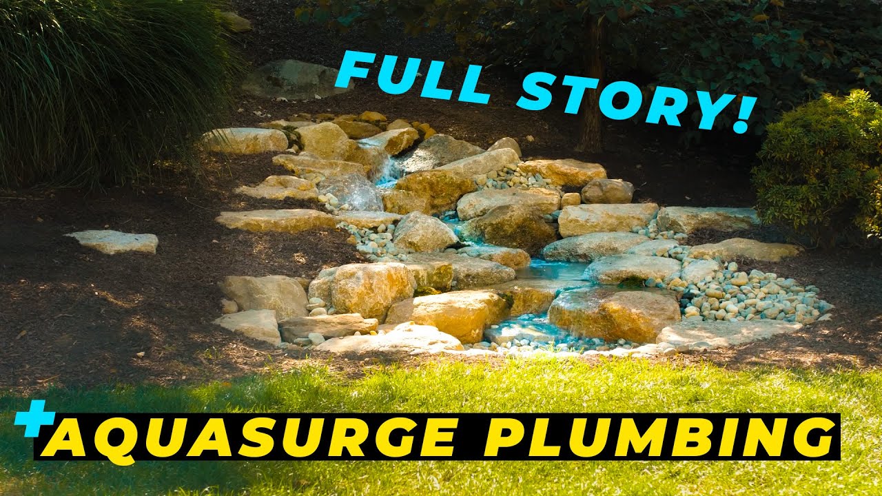 How We Built This Relaxing Waterfall | + Aquasurge Pump Install Tutorial