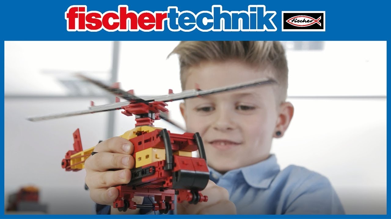Kinder Bausatz / Technik Spielzeug / Einsteiger / Kran / Helikopter/construction set/ fischertechnik