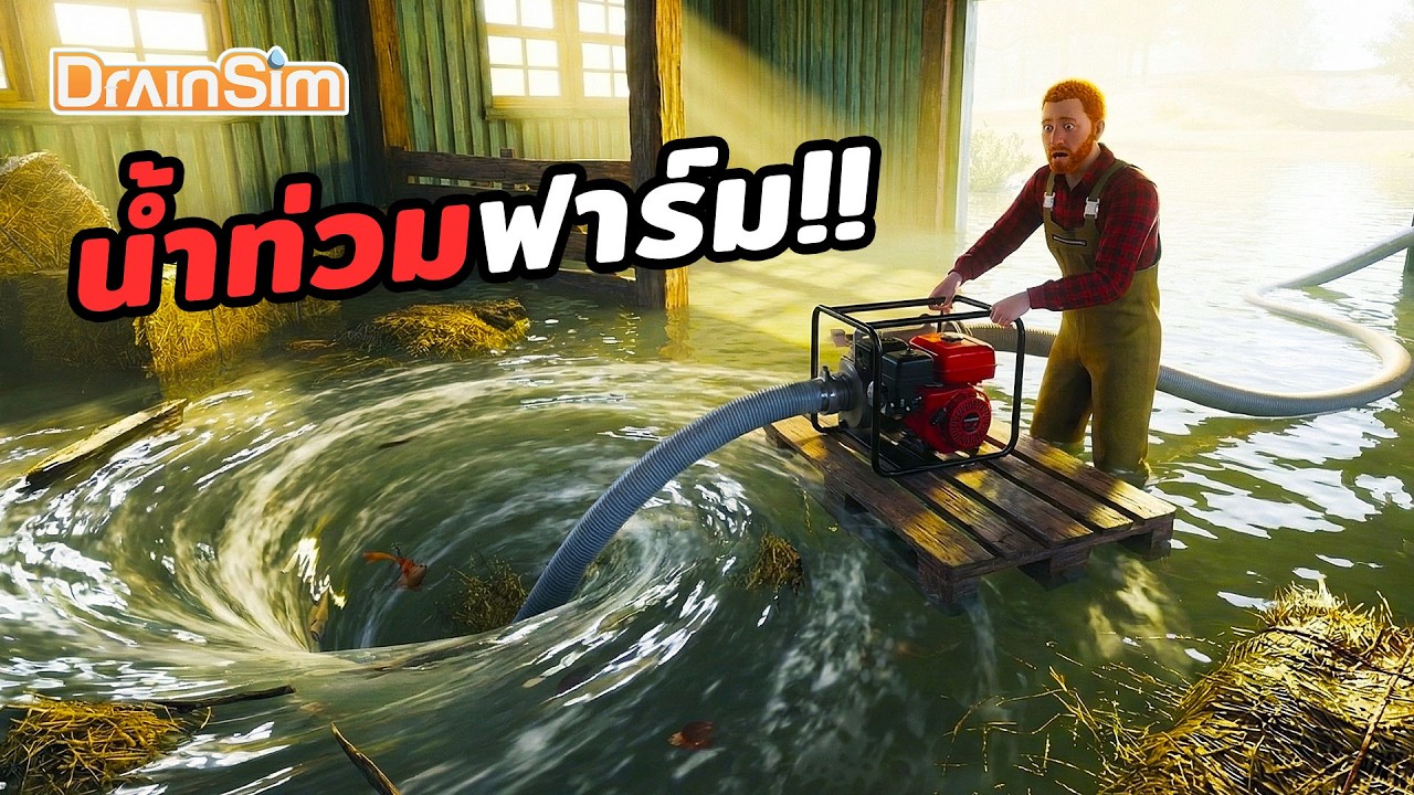 ช่วยฟาร์มจากน้ำท่วมดินถล่ม!!💧DrainSim ไทย - EP.4