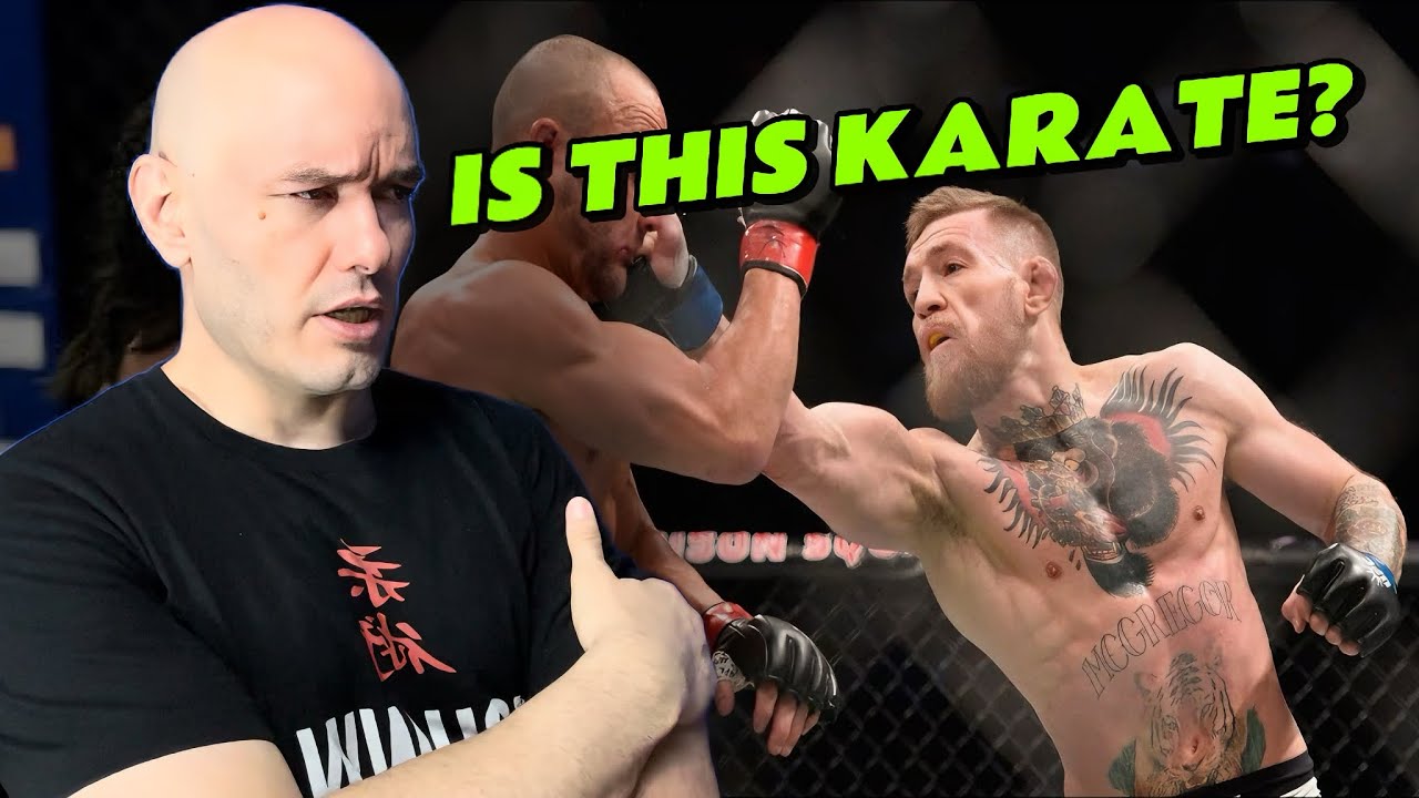 Why do fighters always drop their hands when punching like karate katas?