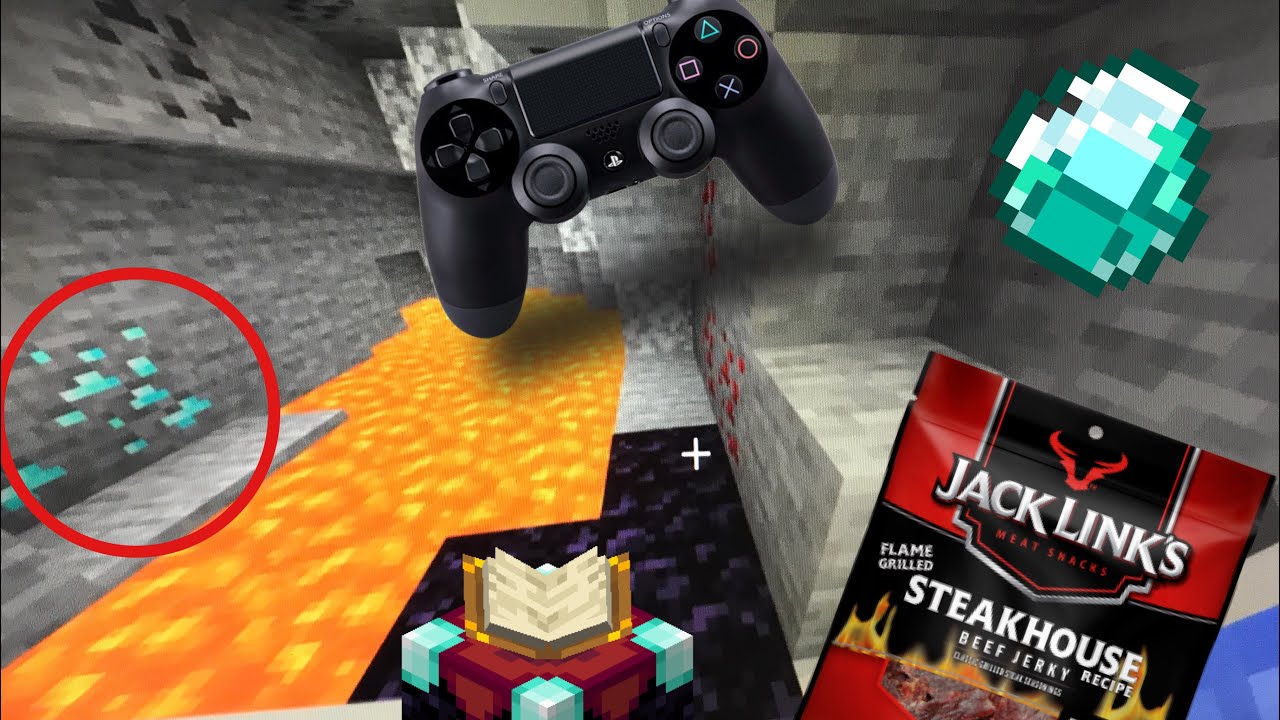 PS4 ASMR  Minecraft Series Ep 3 FINALLY DIAMONDS/Beef Jerky Chewing