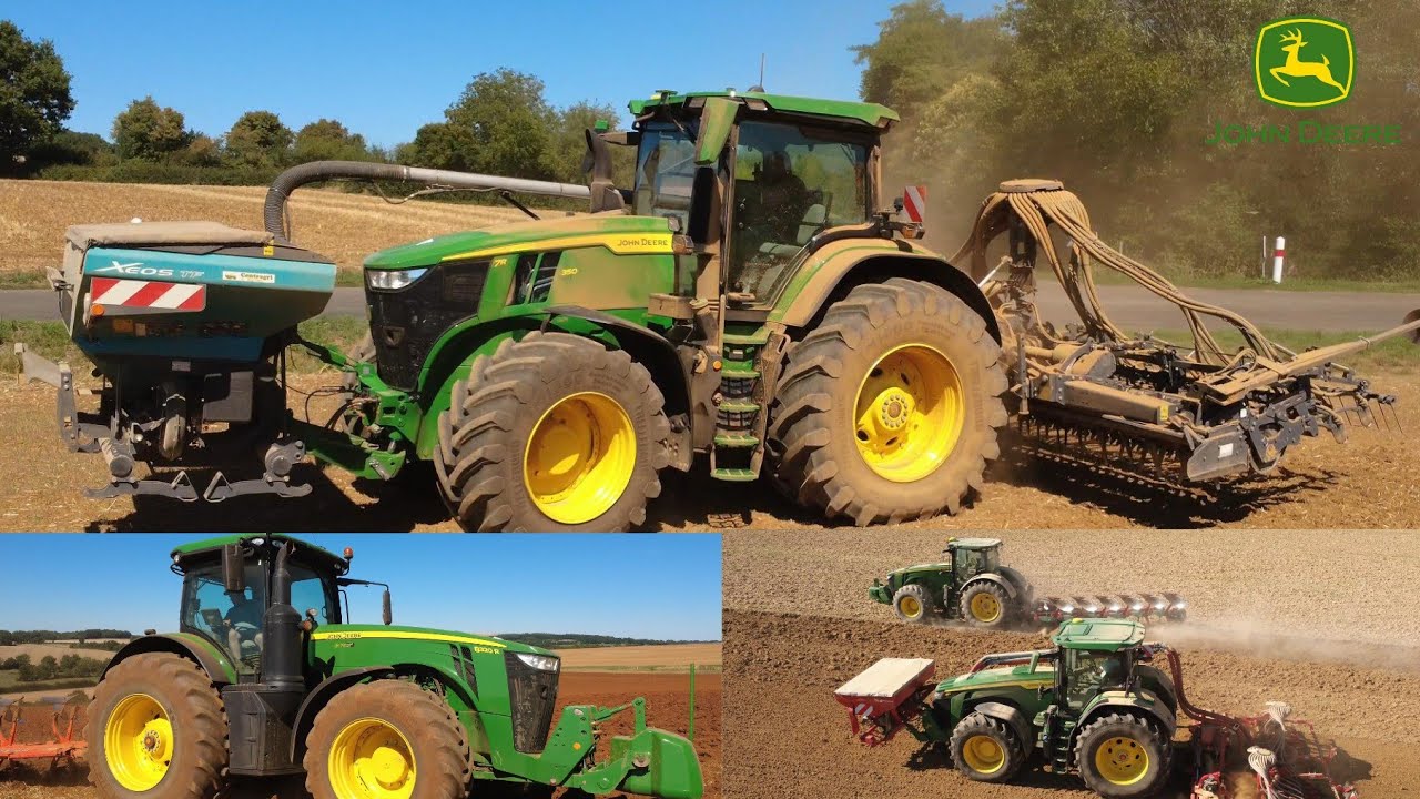🌾SEMIS X LABOUR : Road-Trip ! X4 JOHN DERRE🟡🟢 |8R280 | 8320R | 8245R | 7R350 | X3 CHANTIERS !!
