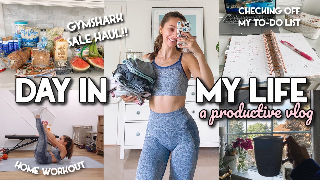 A PRODUCTIVE DAY, GYMSHARK SALE HAUL, TO-DO LIST, WORKOUTS | Vlog