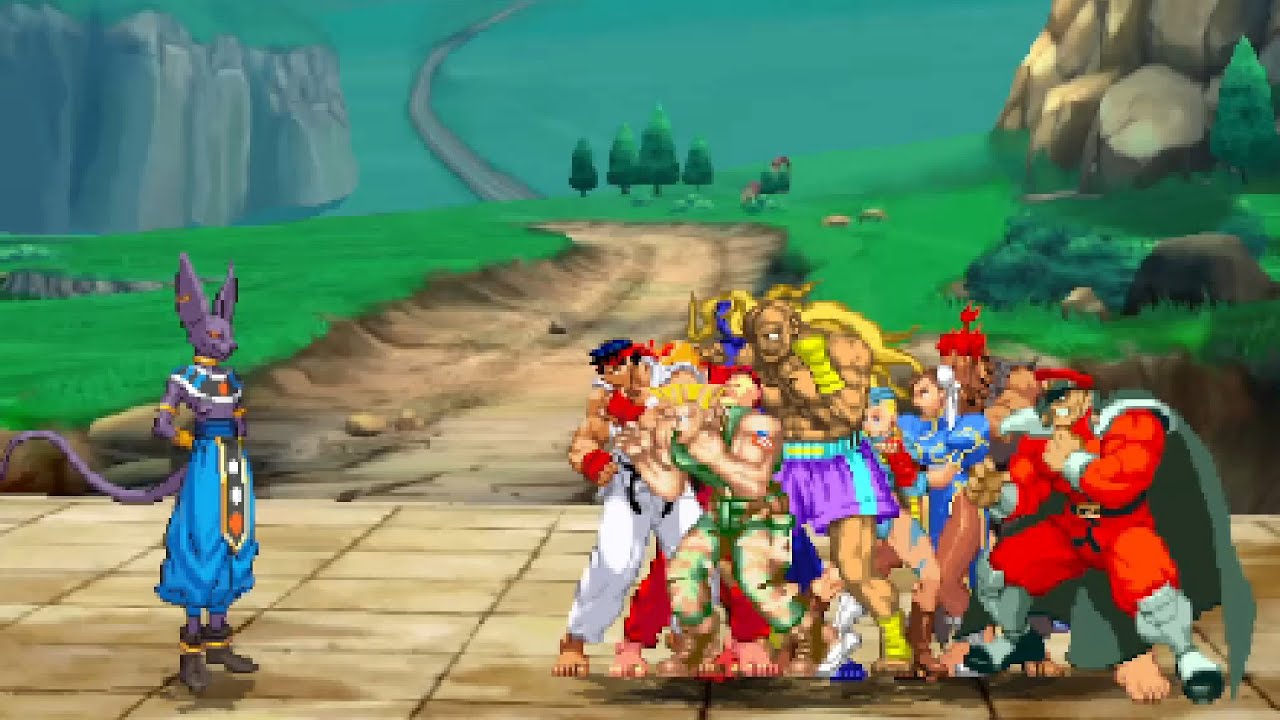 God Beerus Vs Team Street Fighter | Ultra Epic Batlle