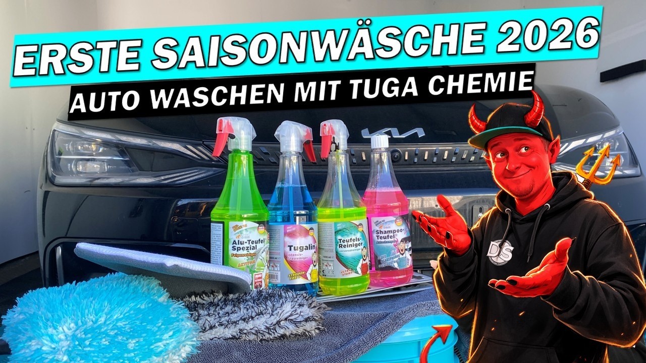 Endlich wieder Auto waschen! 🚗💦 Salz & Trafficfilm müssen runter! Autowäsche mit Tuga Chemie