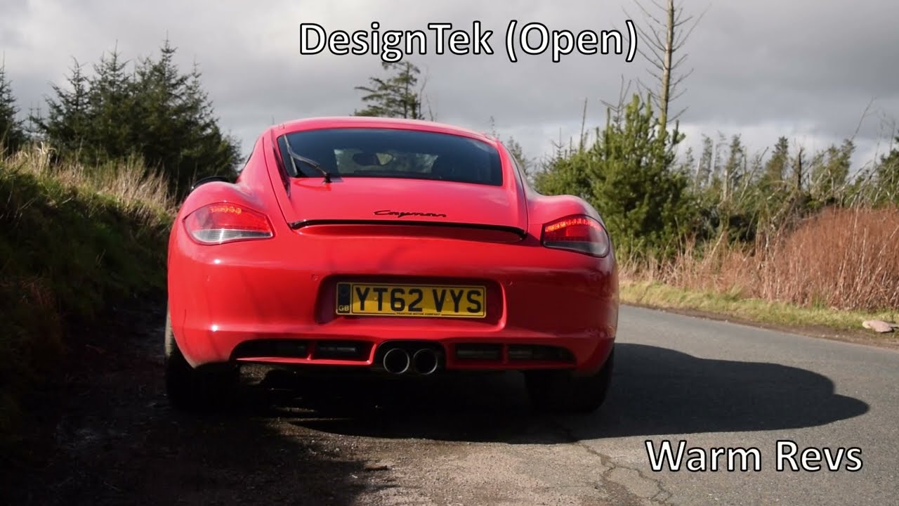 Porsche Cayman 987.2 - DesignTek Valved Exhaust vs Stock Comparison
