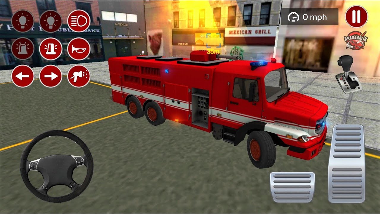 Gerçekçi İtfaiye Arabası Oyunu - Fire Truck Driving Simulator 2020 #2 - Best Android Gameplay