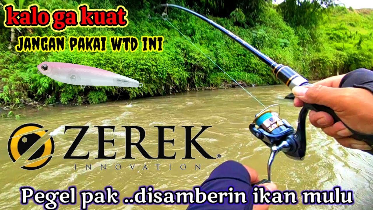 ZEREK SKITTISH DOG LOUD .85mm/11gr FIGHT GHOST TOP WATER WTD . Tes Buat Hampala