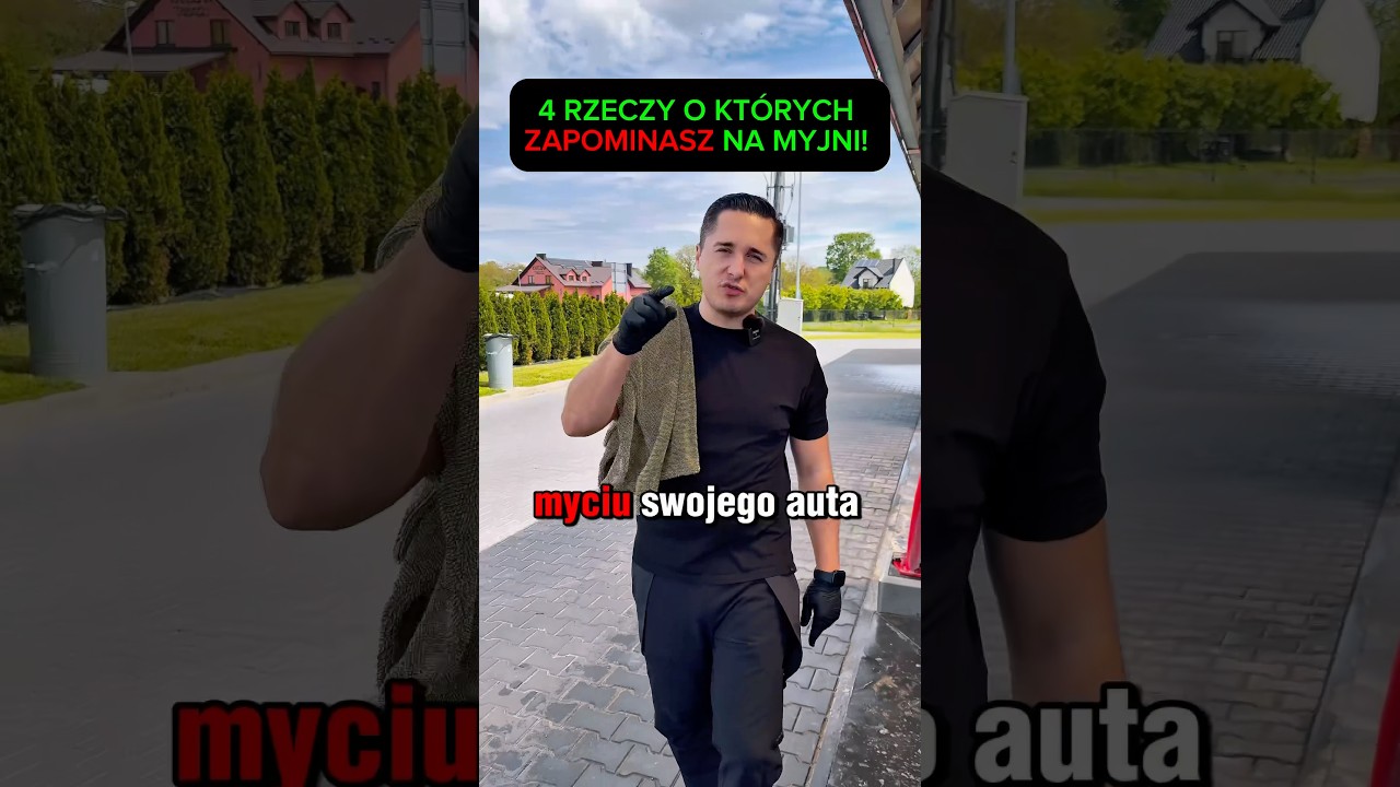 4 rzeczy o których zapominasz na myjni bezdotykowej podczas mycia swojego auta ✅‼️🚘