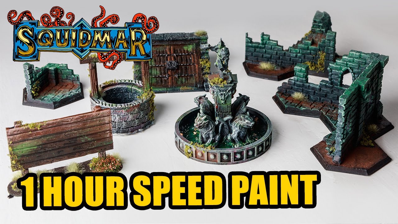 How much Terrain for Warhammer can I paint in 60 minutes?!