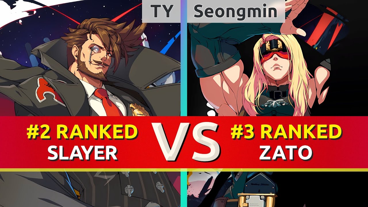 GGST ▰ TY (#2 Ranked Slayer) vs Seongmin (#3 Ranked Zato). High Level Gameplay