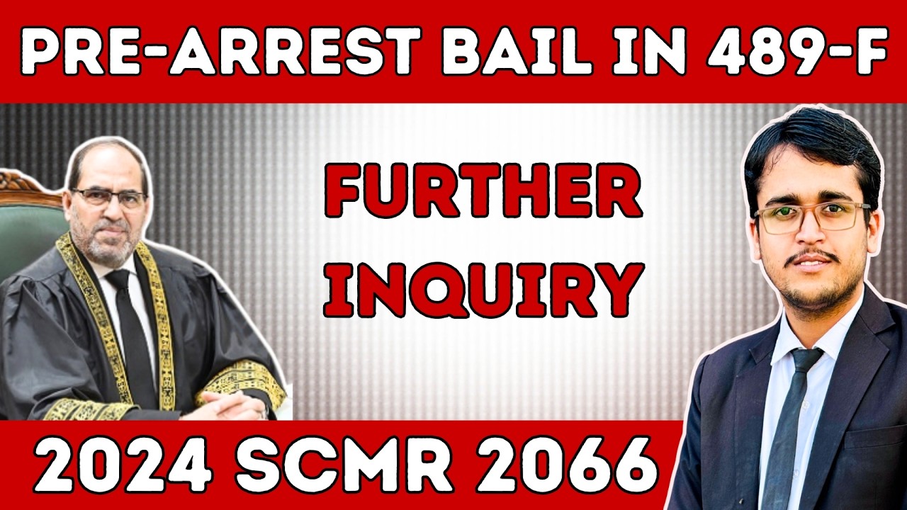 Pre-Arrest Bail in Cheque Bounce Cases | Section 489-F PPC | 2024 SCMR 2066