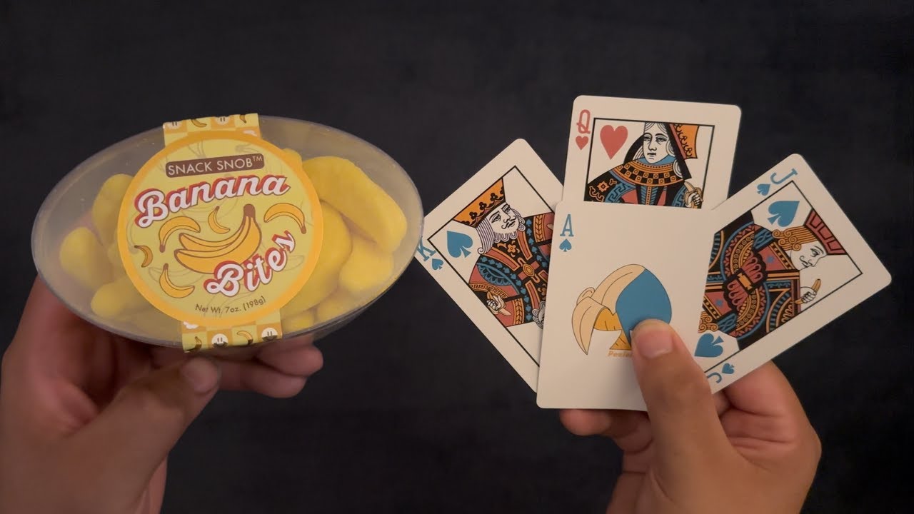 1 HOUR Chewy Banana Gummies ~ Candy 'n' Solitaire ~ ASMR Solitaire #829