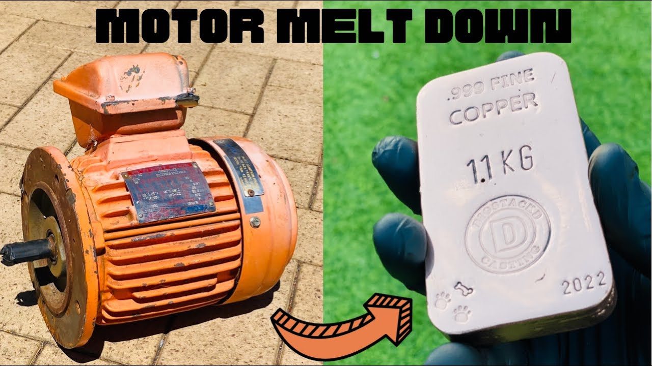 Motor Melt Down - BigStackD Copper Bullion - ASMR Metal Melting - Trash To Treasure