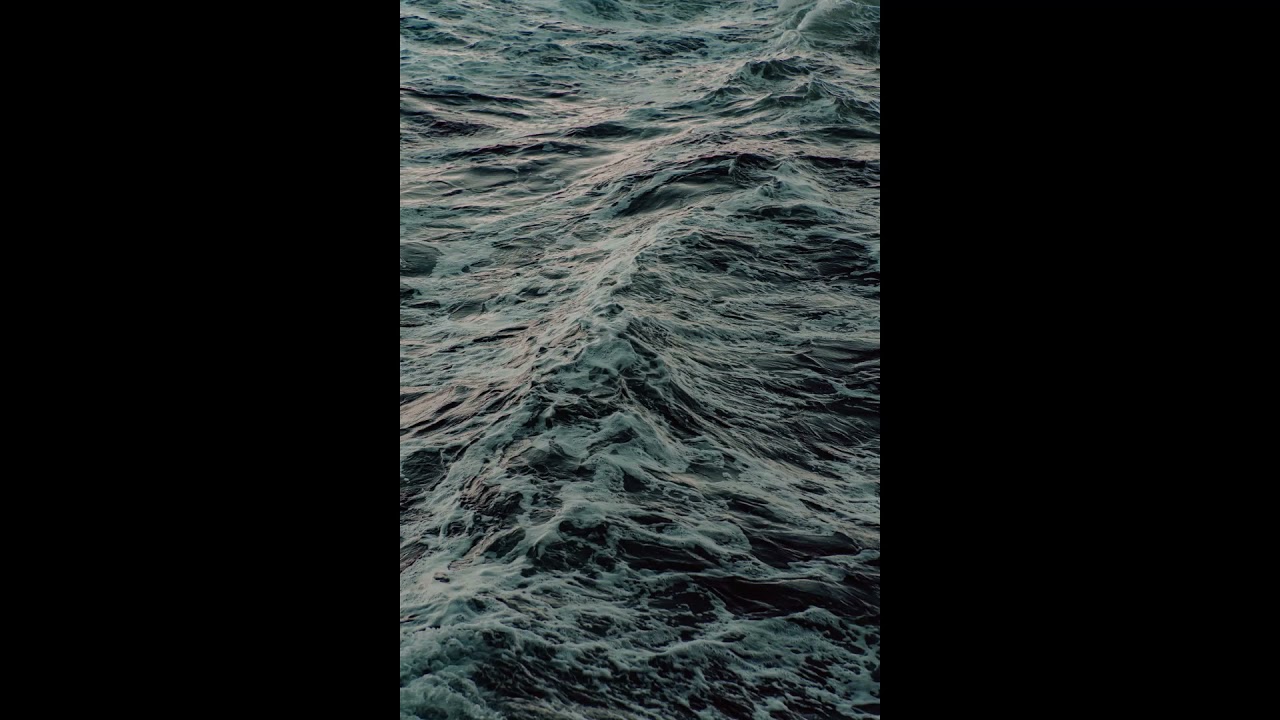 Claiming sounds of waves.