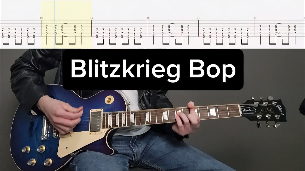 Ramones - Blitzkrieg Bop Guitar Tab | Cover | Tutorial