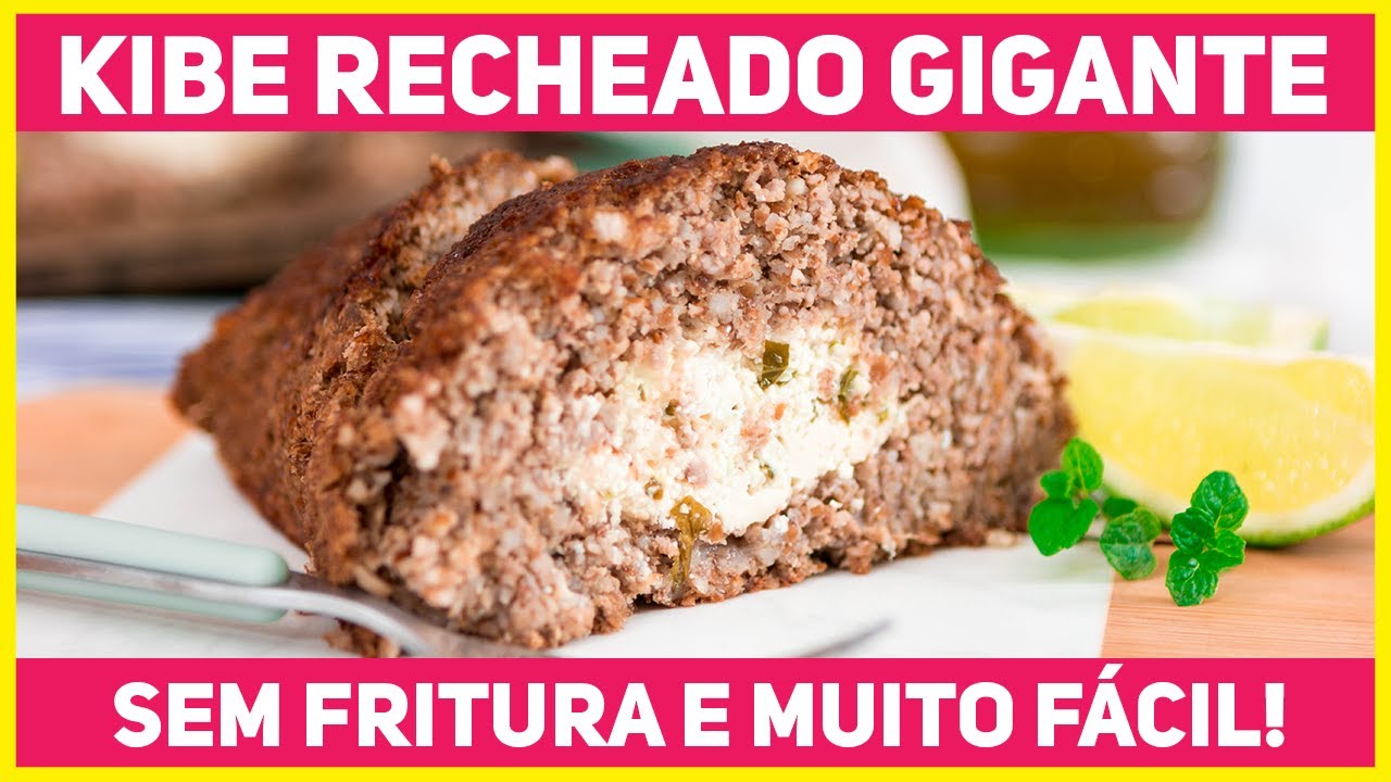 KIBE RECHEADO SEM FRITURA! Fácil de fazer muito molhadinho | Kibe de Forno | Receitas de Minuto 605