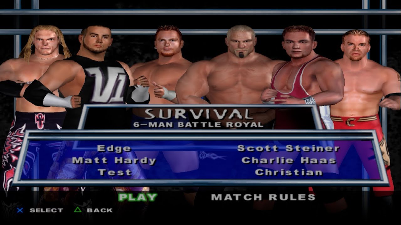 WWE SmackDown! HCTP - Edge,MattHardy,Test,ScottSteiner,CharlieHaas,Christian (SURVIVAL)