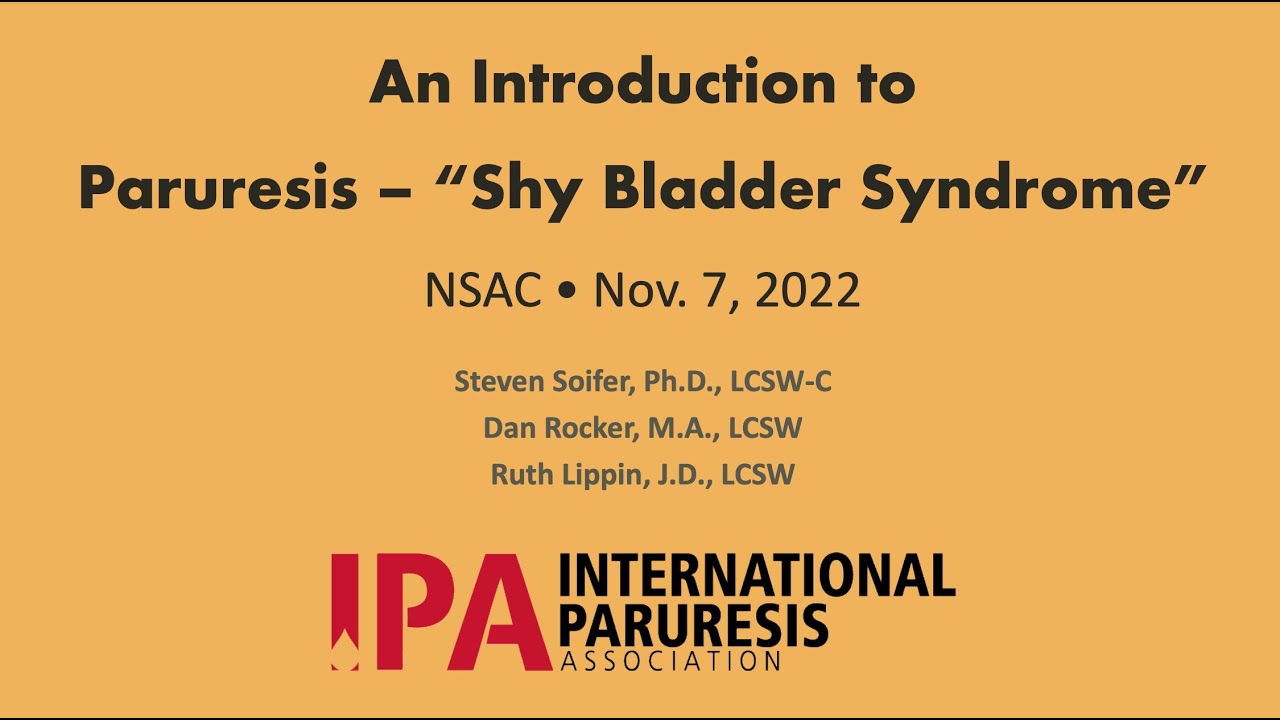 CBT for Paruresis (Shy Bladder)