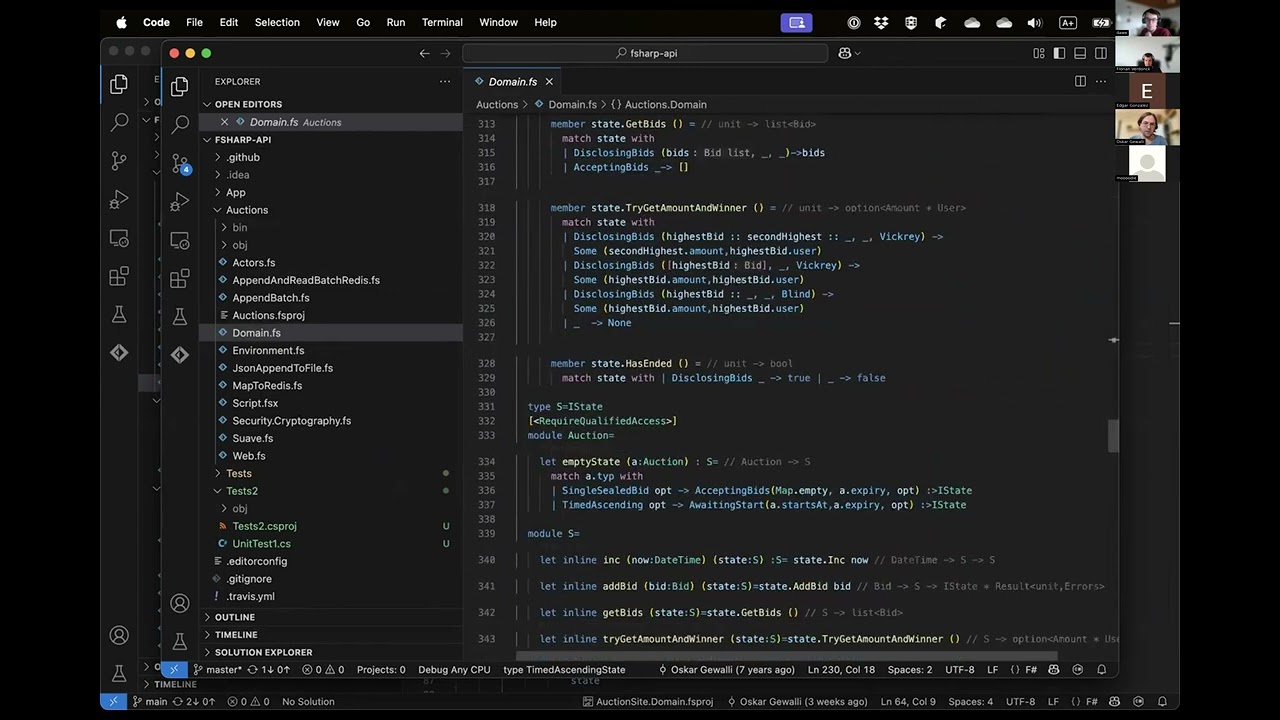 Working on Auctions with F#
