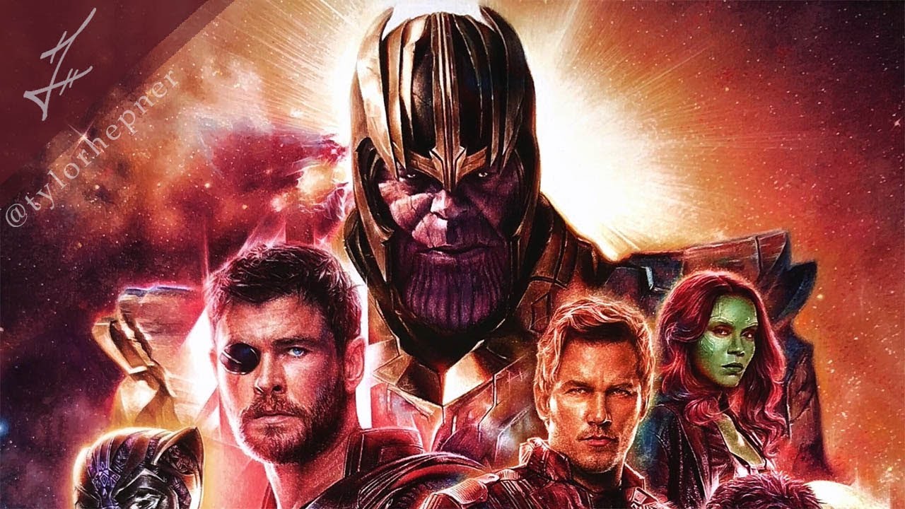 Drawing Avengers Infinity War Poster (FINAL) | Time-lapse Speed Drawing |
