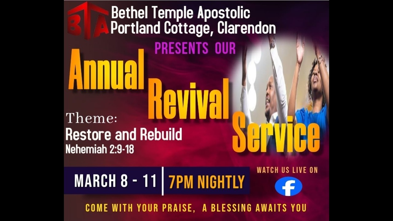 BTA Portland Cottage Annual Revival Service 2026