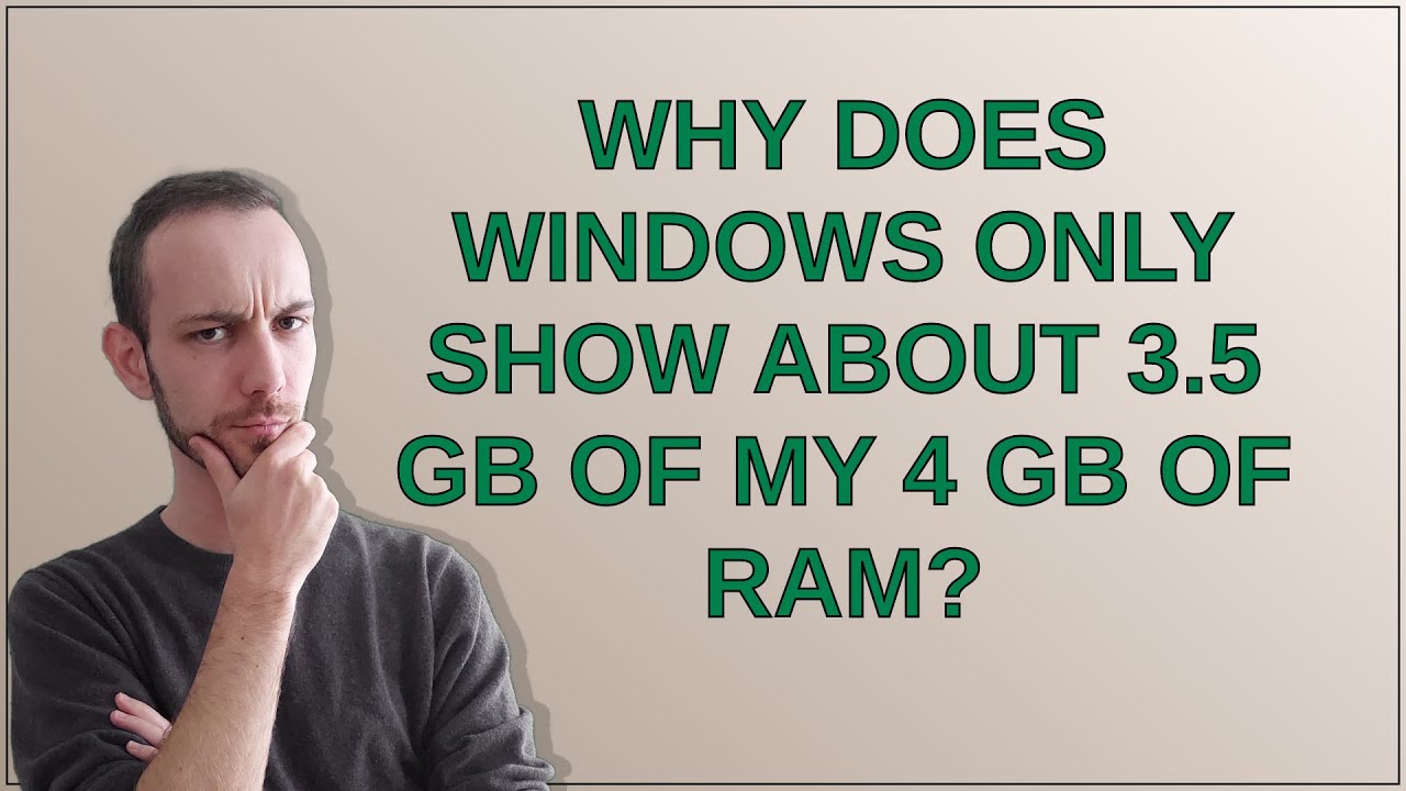 Why does Windows only show about 3.5 GB of my 4 GB of RAM?