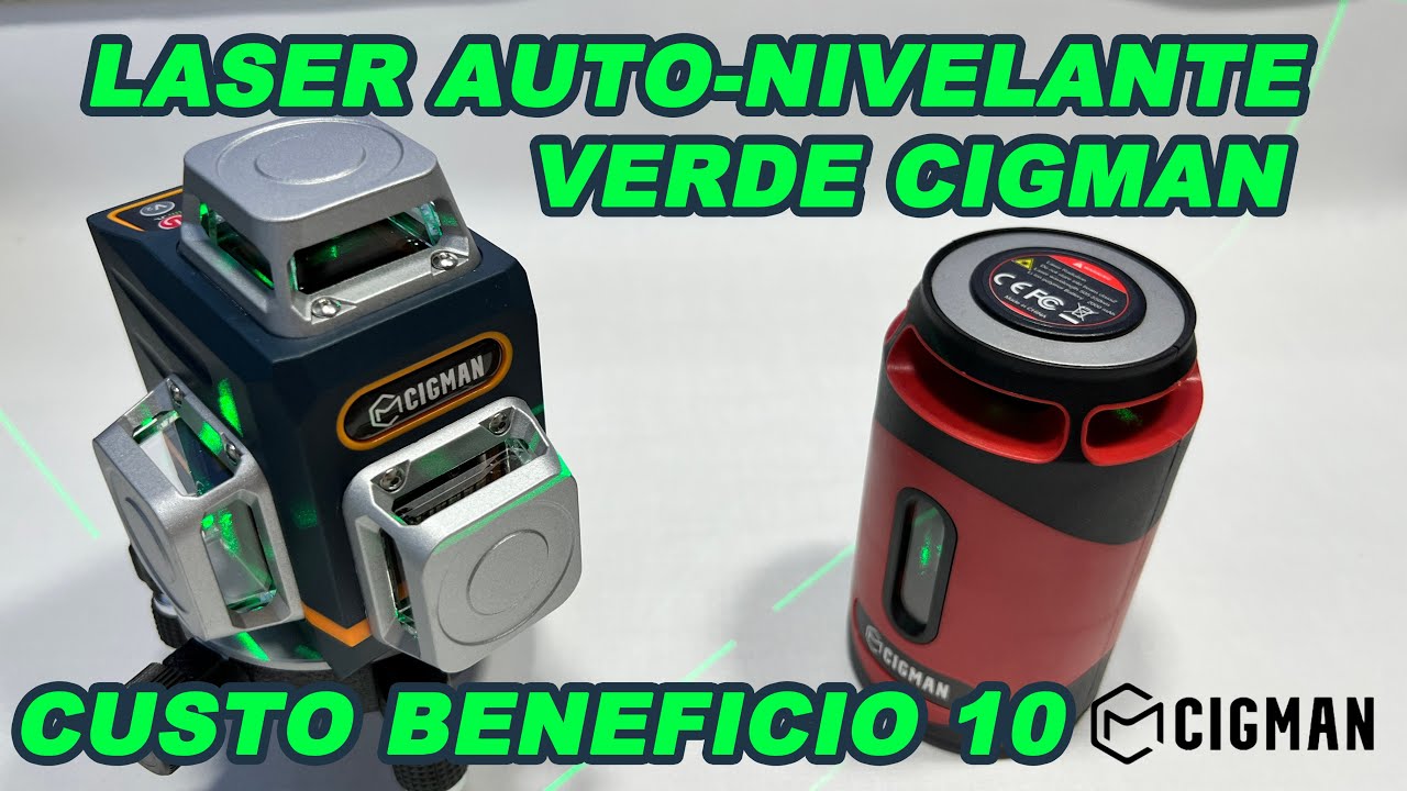LASER VERDE 12 LINHAS CIGMAN TOP AUTO NIVELANTE 360 GRAUS. #ferramentas #laser #aliexpress  #sorteio