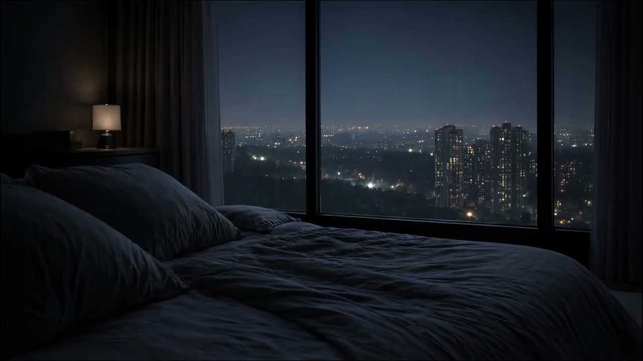 🏙 Quiet High-Rise Bedroom — Deep Night Calm (Almost Silent, No Music)