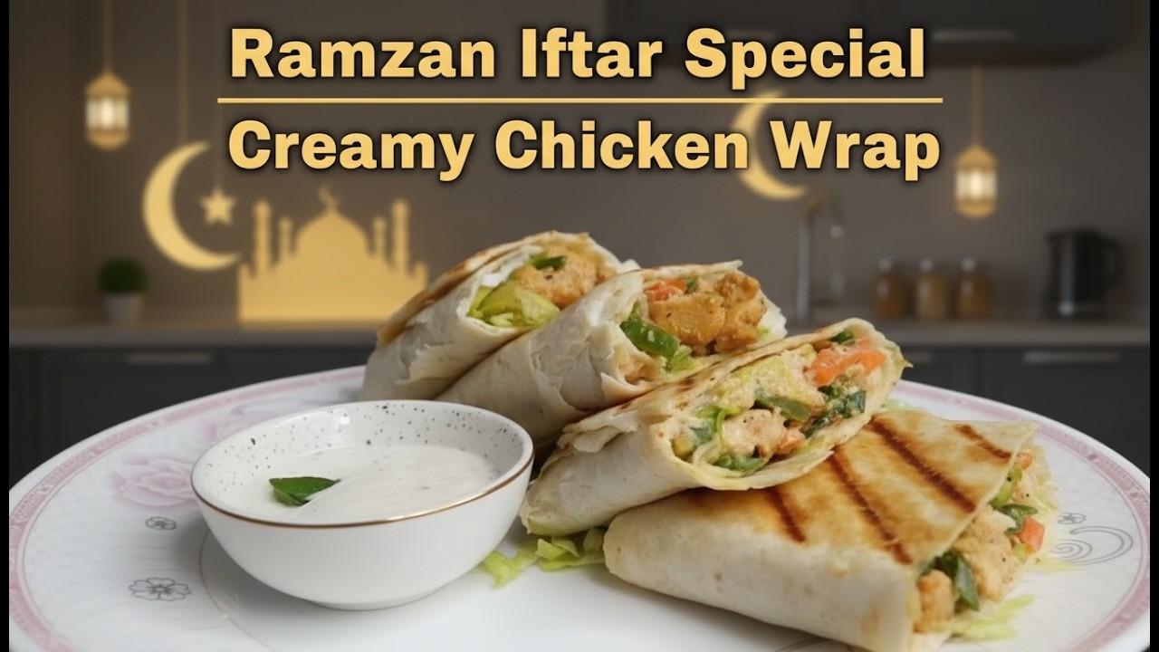 Quick Creamy Chicken Wrap | Street Style Chicken Roll #ramadan #iftarrecipe
