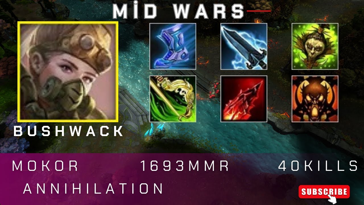 HoN | Mid Wars | Bushwack | Mokor | 1693 MMR