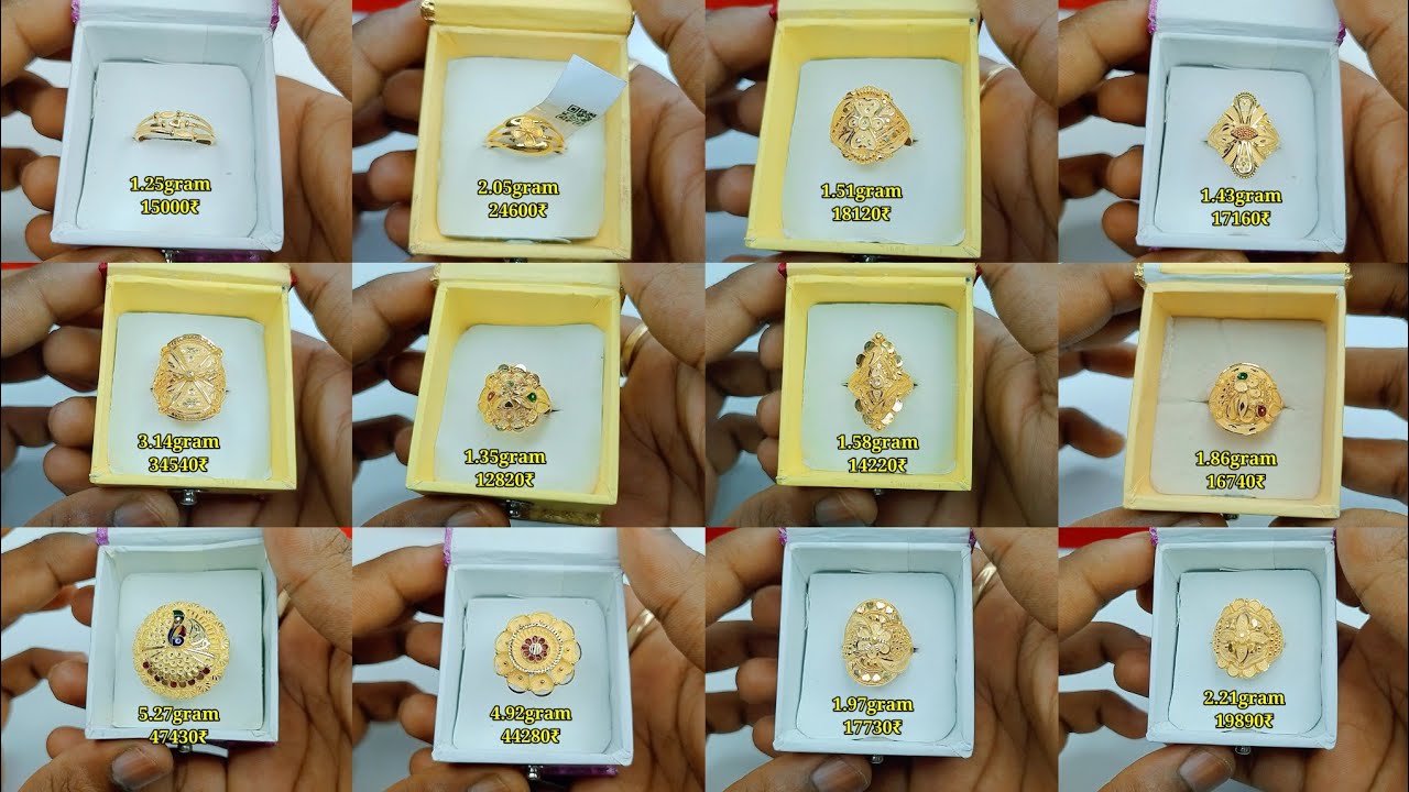 Dev Diwali special trending lightweight ladies ring design || antiq gold Ladies Ring 2025