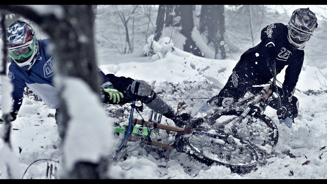 Winter Downhill Mountain Bikers are Awesome  2018