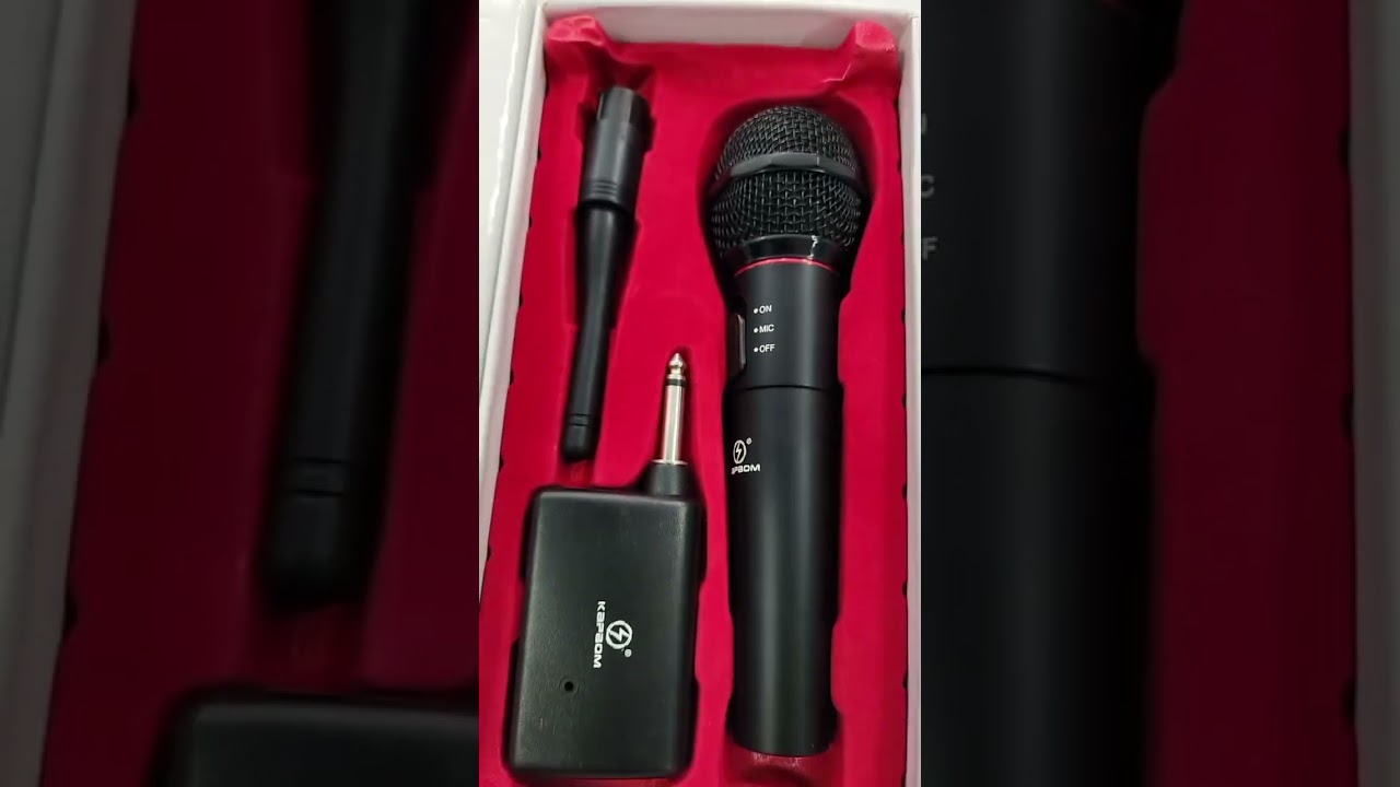 🎤Microfone Din&acirc;mico Sem Fio com Receptor Wireless KAPBOM KA-M86: Clareza e Mobilidade Total.