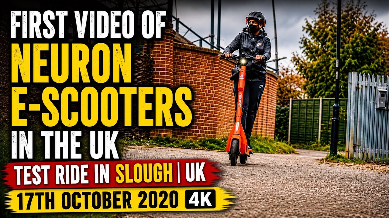 First Video Of Neuron E-Scooters In The UK | Test Ride In Slough | UK | 16/10/2020 | 4K