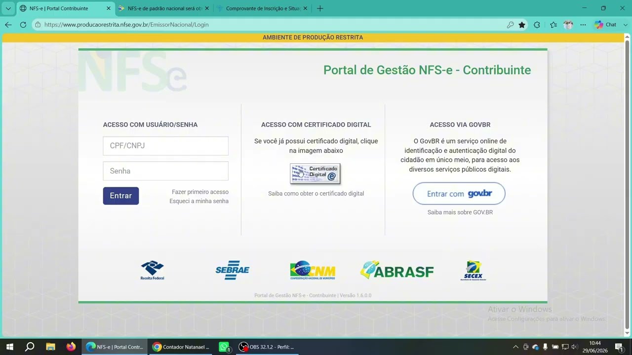 Configura&ccedil;&atilde;o Al&iacute;quota NFSe Emissor Nacional Simples Nacional
