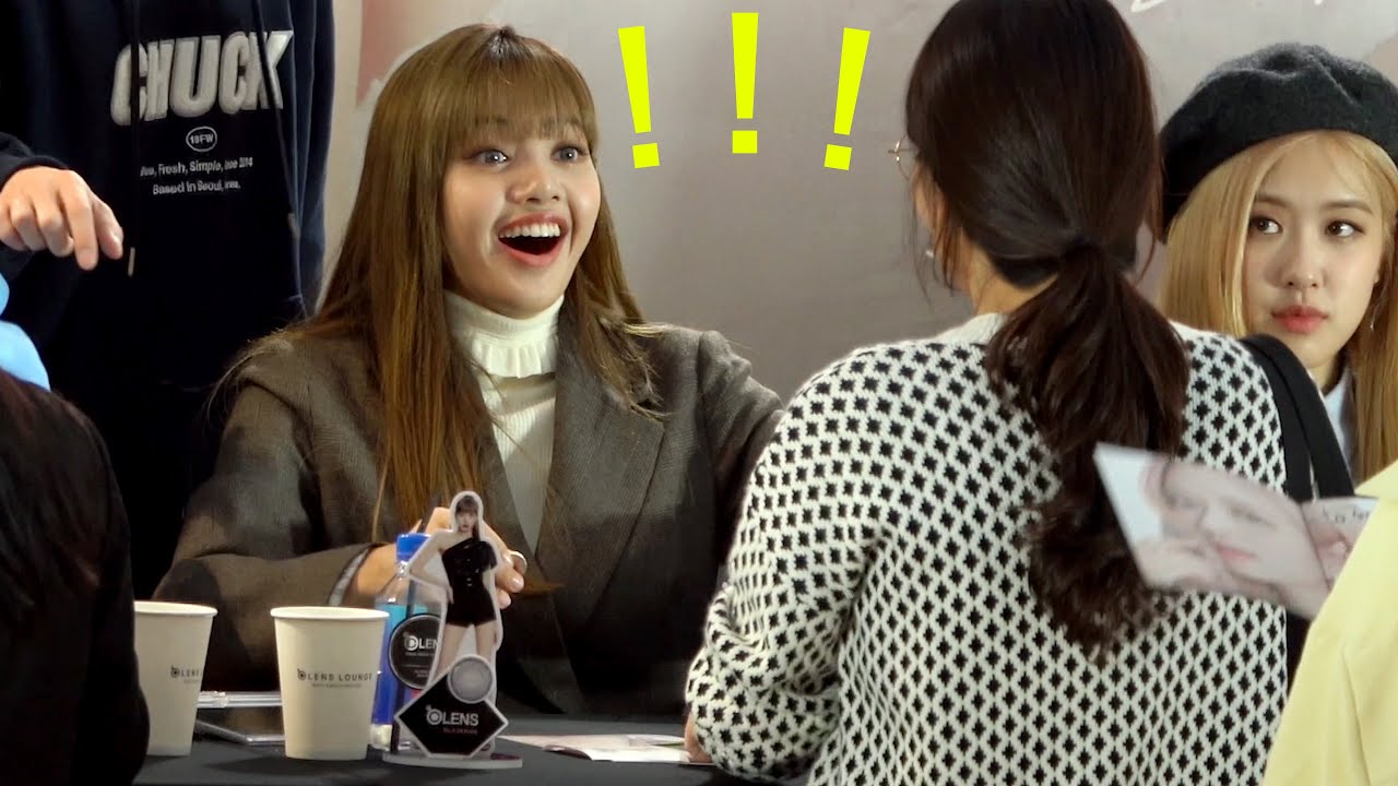 191012 BLACKPINK - LISA REACTION 팬이 선물해준 복권~~~ 그런데 당첨이됐다..... LISA Wins the Lottery @오렌즈 팬싸인회 ~ by무명