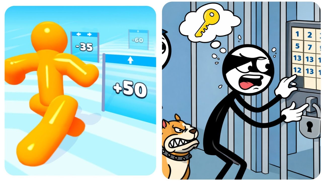 Tall Man Run Vs Thief Puzzle 👾🦾🐥🎃 Max All Levels Android iOS Gameplay