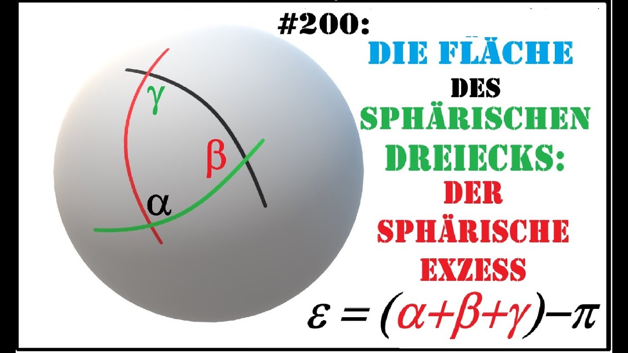 Fläche des Sphärischen Dreiecks: Der Sphärische Exzess