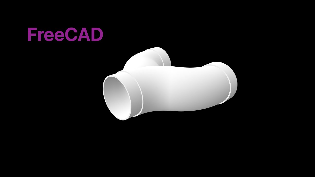 FreeCAD Quick and Easy Pipe Y Connector