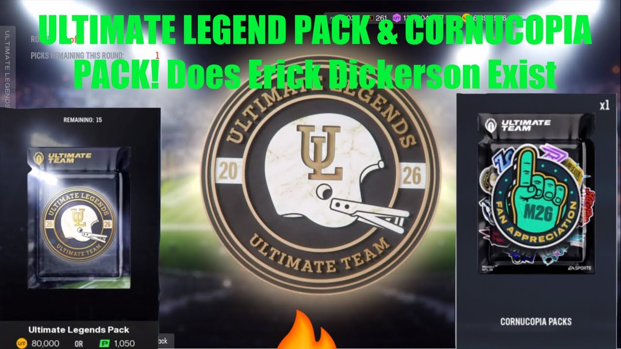 НАБОРЫ ULTIMATE LEGEND И CORNUCOPIA! Эрик Дикерсон вообще существует? Madden 26 Ultimate Team