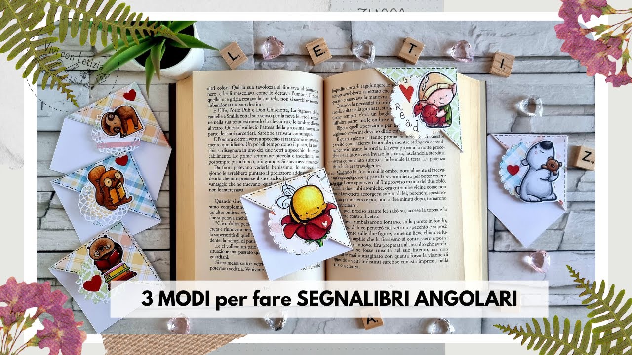 #21 | SEGNALIBRI ANGOLARI: 3 modi per fare SEGNALIBRI ad ANGOLO - card making tutorial italiano
