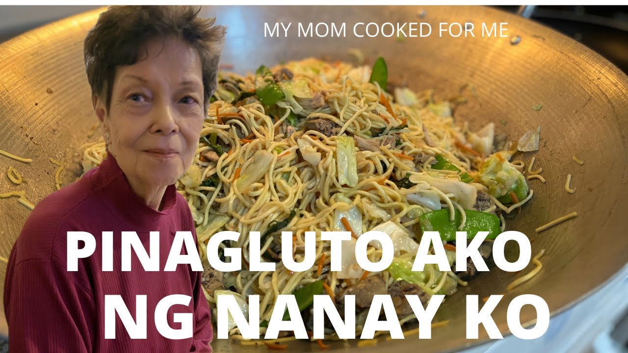 MY NANAY COOKS PANCIT CANTON FOR THE GUESTS