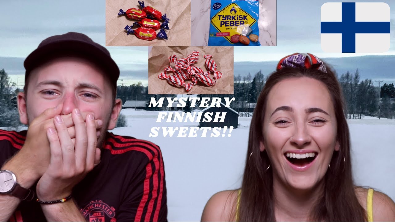 TASTING DIFFERENT FINNISH SWEETS!!