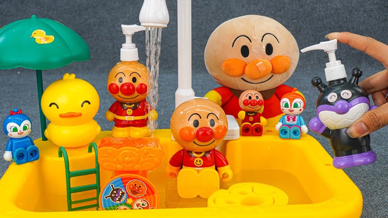 90 Minutes Satisfying with Unboxing Anpanman Bath & Pool Playset ASMR | アンパンマンのおもちゃまとめ大全
