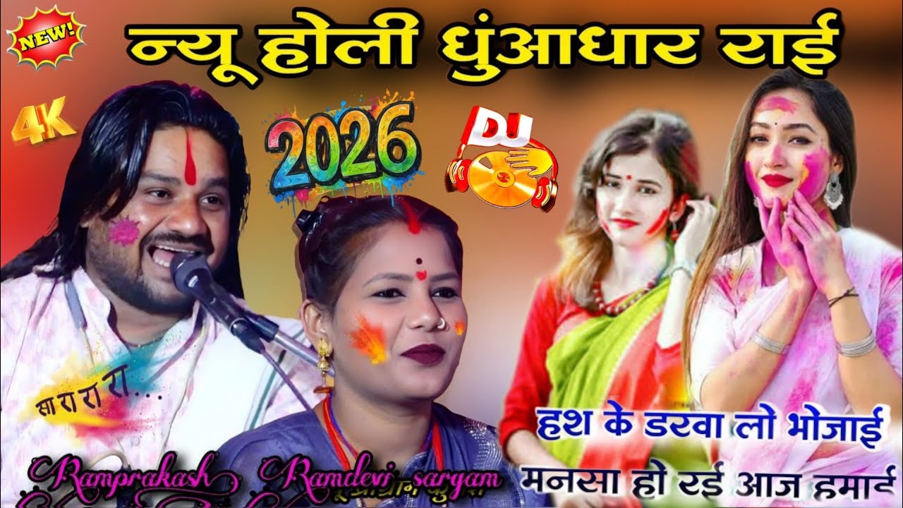 💯👉न्यू होली धुंआधार राई,,,हश के डरवा लो भोजाई मनसा हो रई आज हमाई,👉#रामप्रकाश_तूफानी_रामदेवी_सरगम