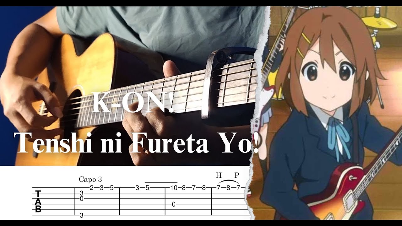 K-ON! - Tenshi ni Fureta Yo! - Fingerstyle Guitar Cover (TAB) (Tutorial)