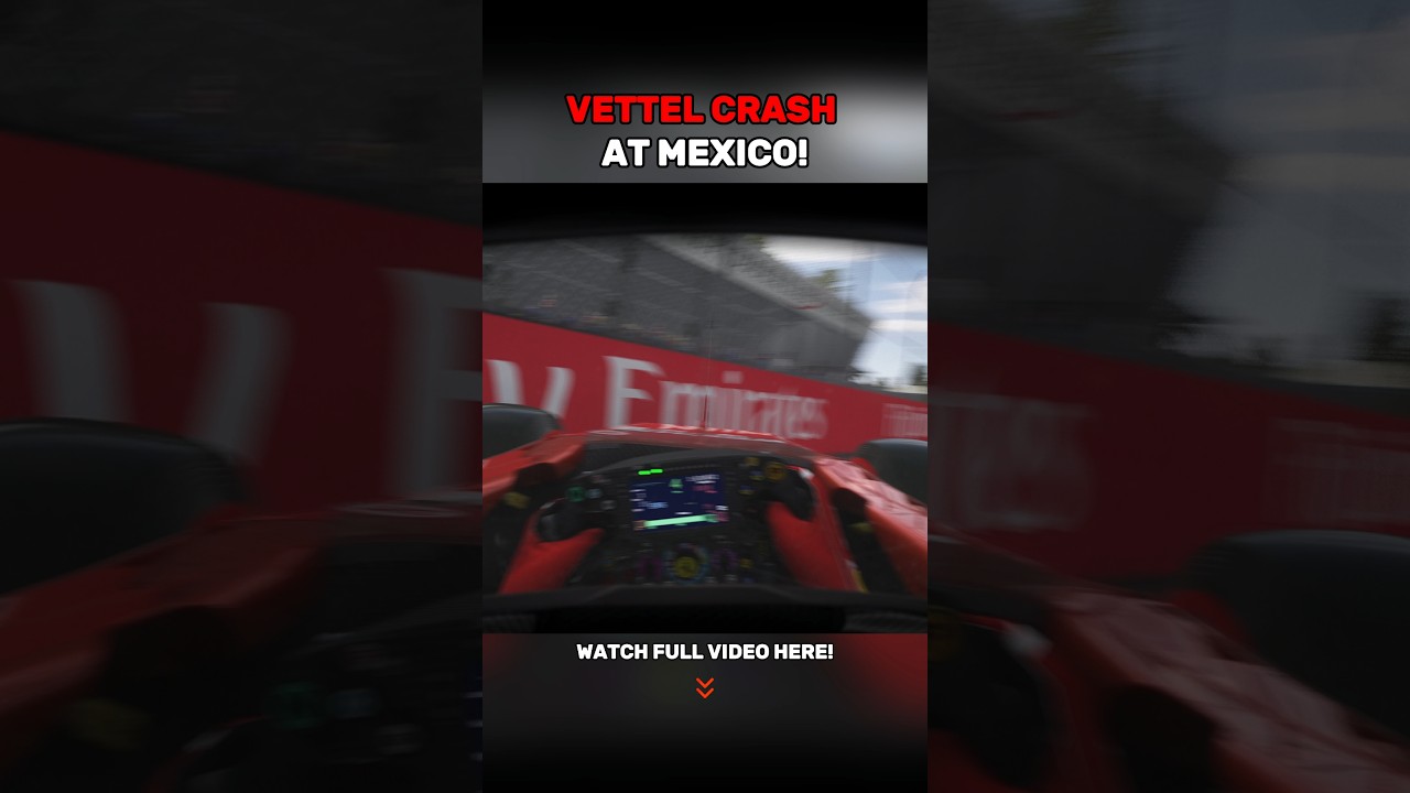 Sebastian Vettel POV CRASH at Mexico! 💥 #trending #f1shorts #assettocorsamods #f1simracing
