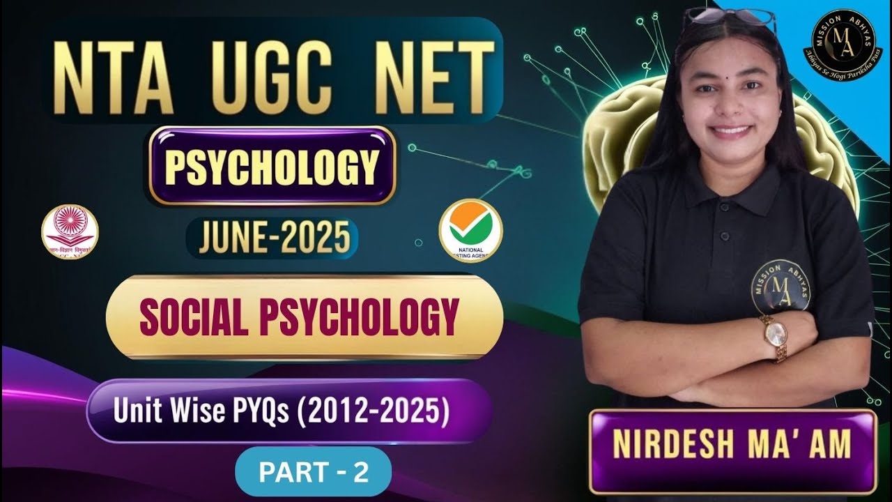 😱UGC NET June 2025 Psychology | Unit Wise Pyq ( 2012 - 2025 ) | Unit -  8 | PART -2 | by Nrdesh maam