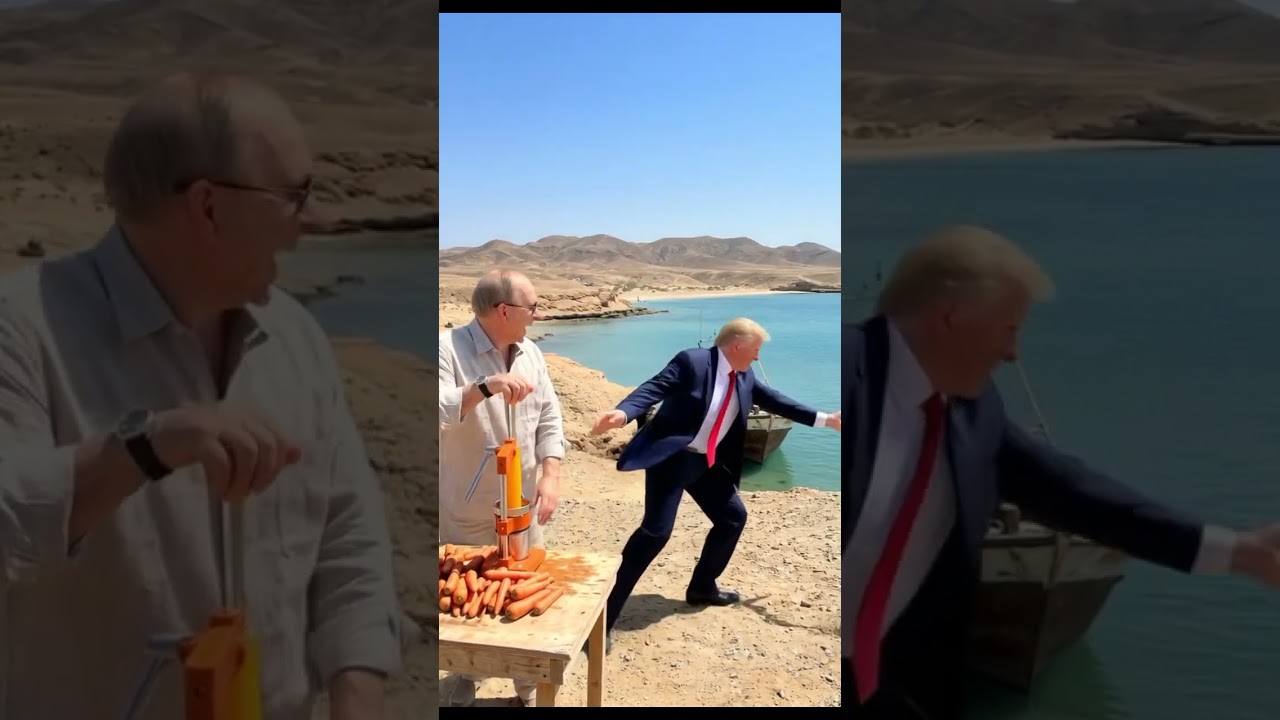 Putin Laughs While Trump Escapes the Scene 😜 #shortsfeed #satire #comedy #ai #usashorts #aiparody